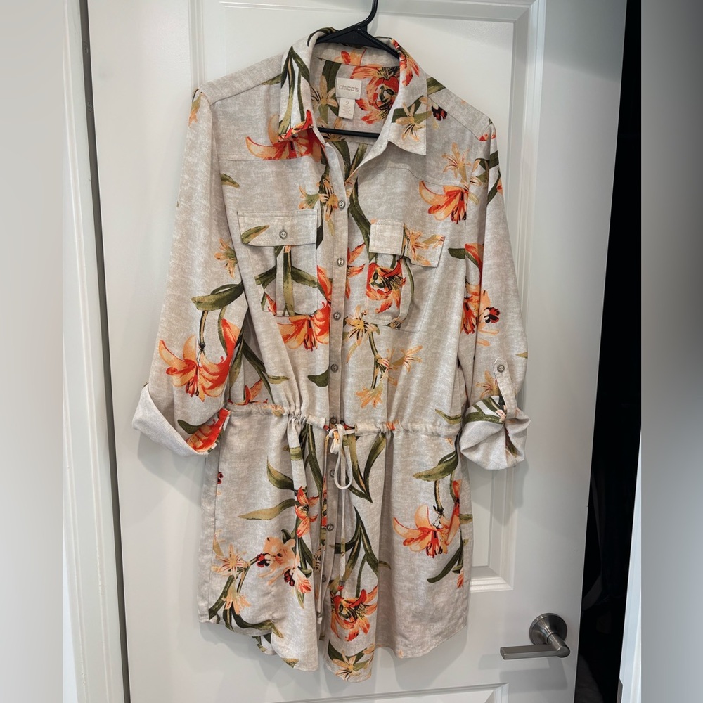 Chico's Vibrant Floral Blouse/Tunic